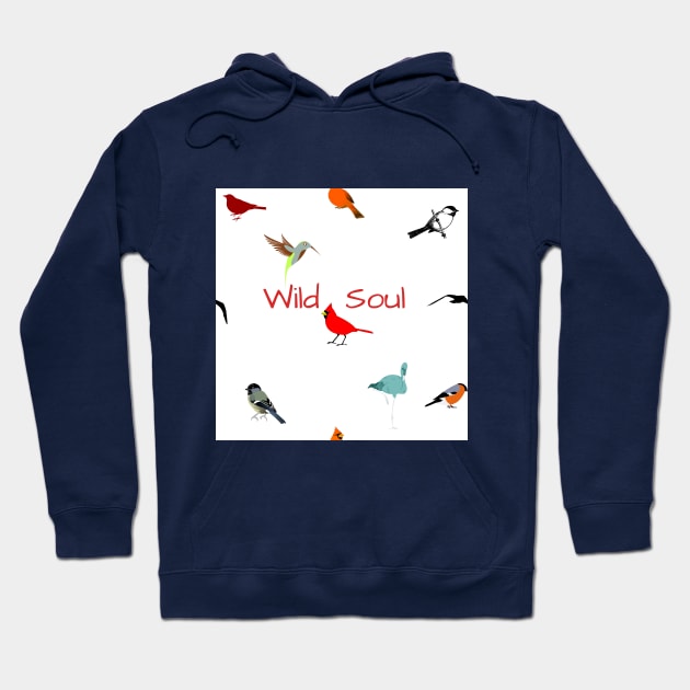 Wild Soul Birds Hoodie by Jesscreative